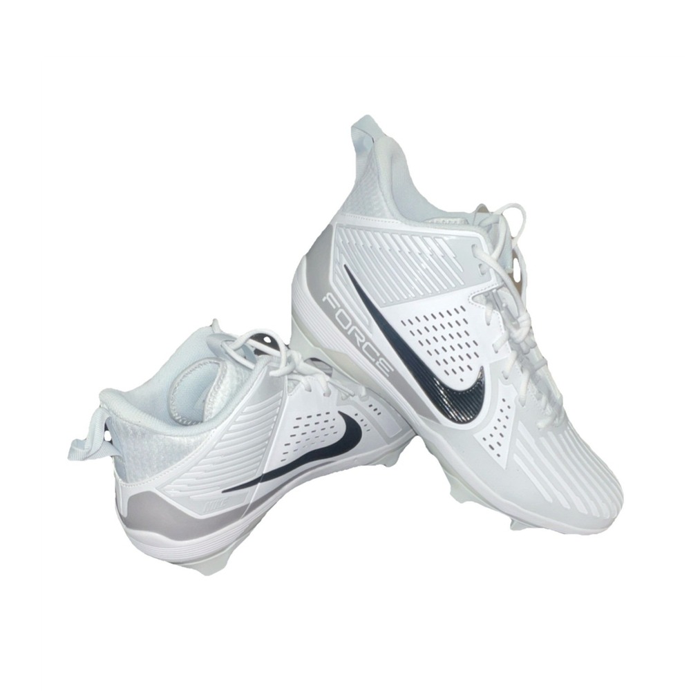 9N11/ Nike Force DA5453-104 Football Cleats White Black US 16 Medium